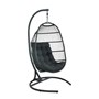 Black Wicker Oval Egg Chair