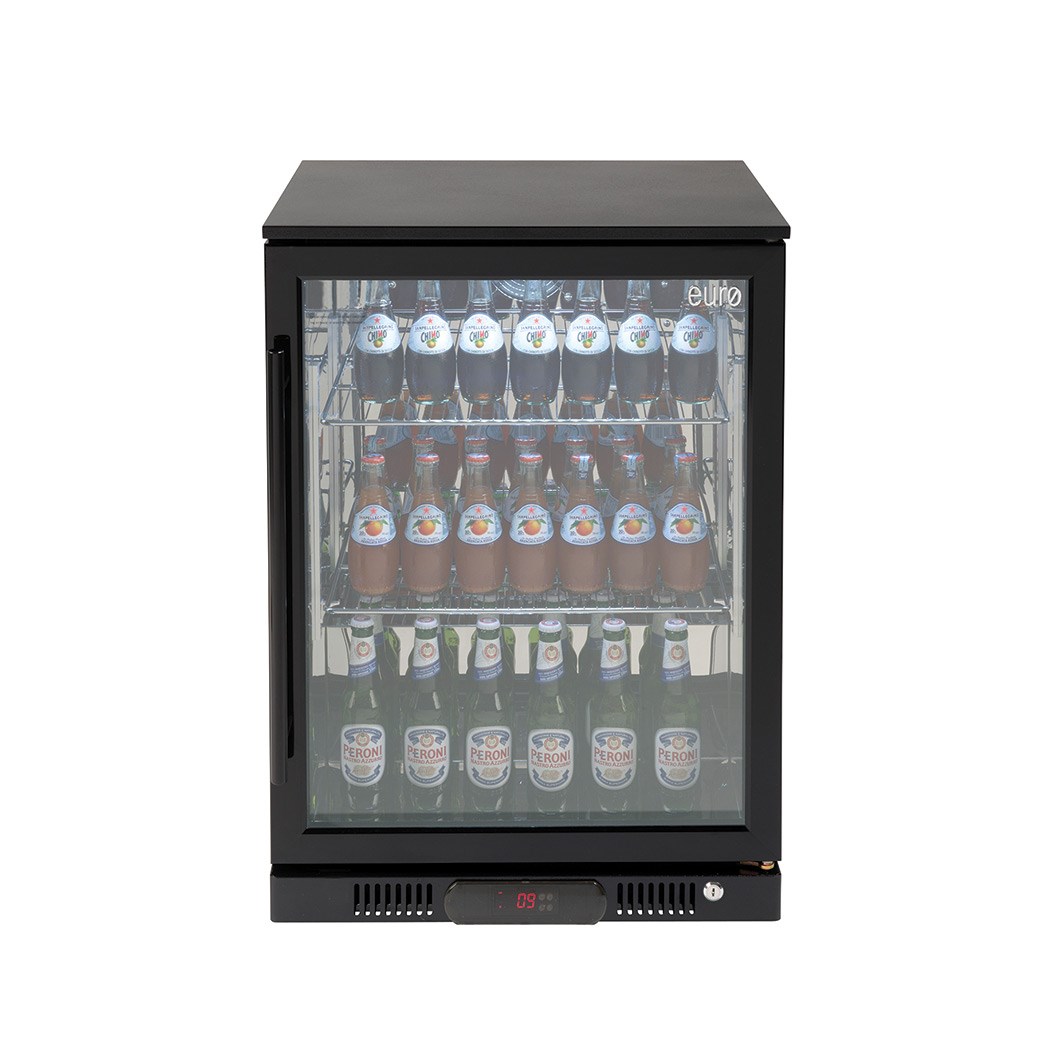 Euro Black Finish 138L Single Door Beverage Cooler RH