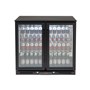 Euro 208L Double Door Black Finish Beverage Cooler