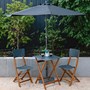 Hartman Half Umbrella 2.5m Black