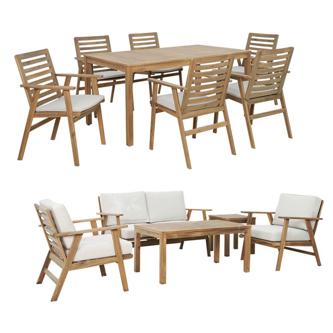 Fairfield 7 Piece Dining & 4 Piece Lounge Setting Package