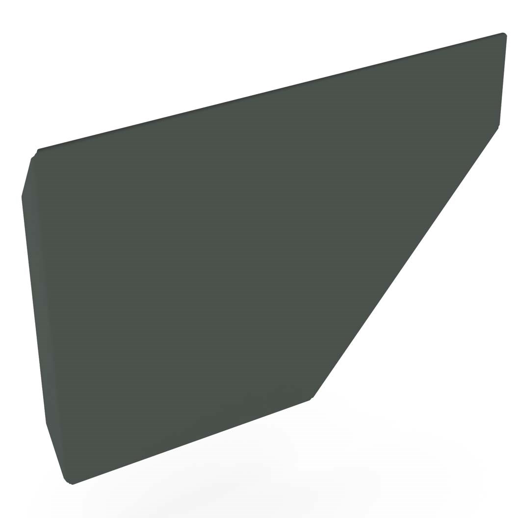 Edge Gutter 200 Stop End Left Hand Slate Grey