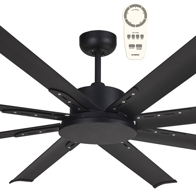 Albatross Ceiling Fan 1650Mm 8 Blade Matt Black