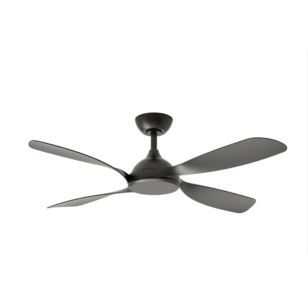 Hampton DC 1320mm Smart Ceiling Fan With WIFI Remote Control Matt Black