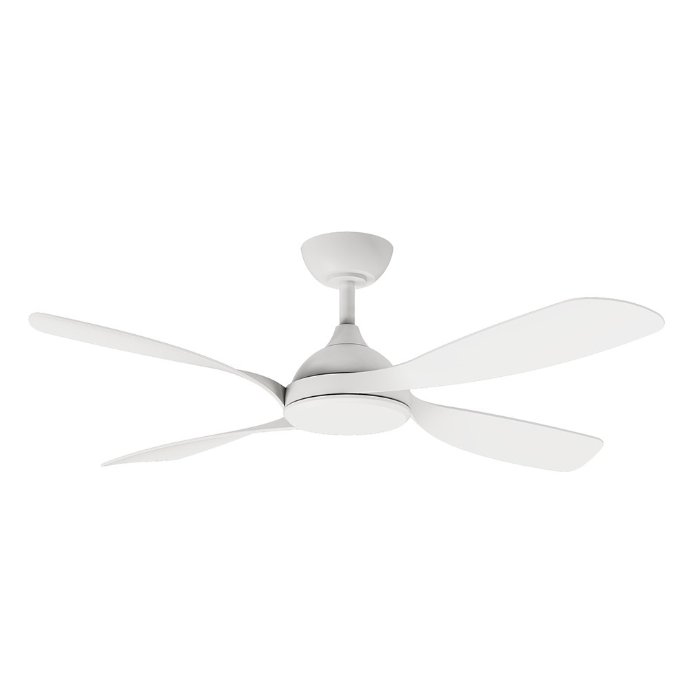 Hampton DC 1320mm Smart Ceiling Fan With WIFI Remote Control Matt White