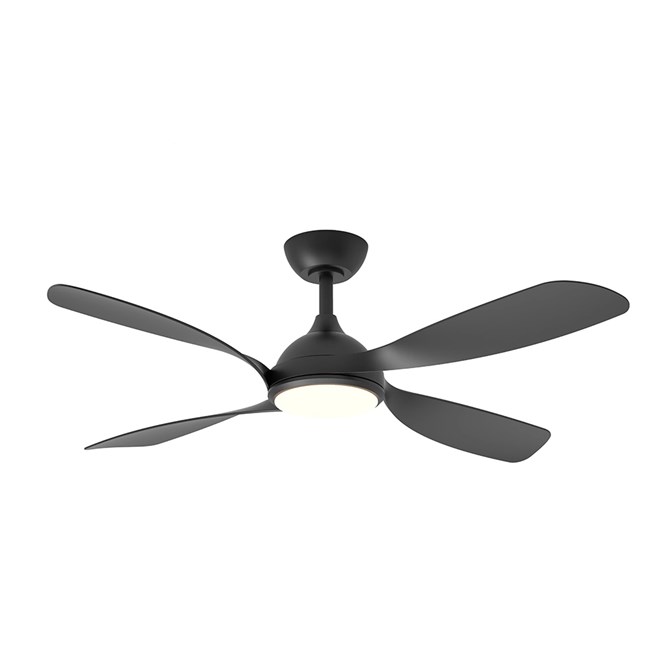 Hampton DC 1320mm Smart Ceiling Fan With WIFI Remote Control + LED light Matt Black