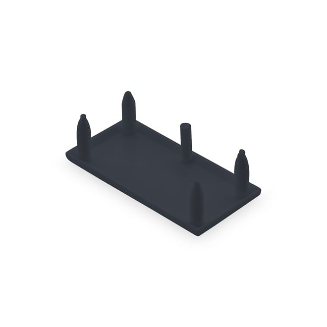 Ezi-Slat Frame Cap Louvred 51x25mm Dark Stone