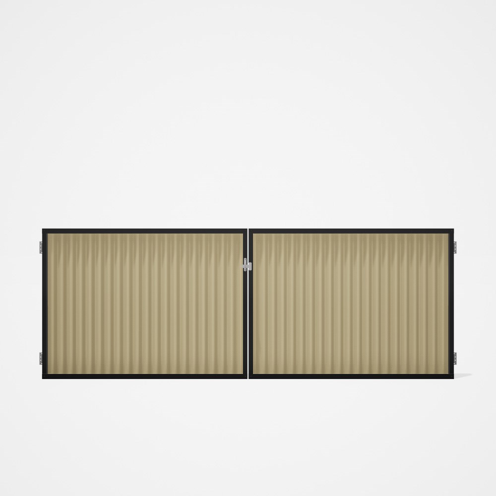 Good Neighbour® CGI Gate Premium .35 BMT Double 1.2m High Sheet: Primrose, Frame: Ebony