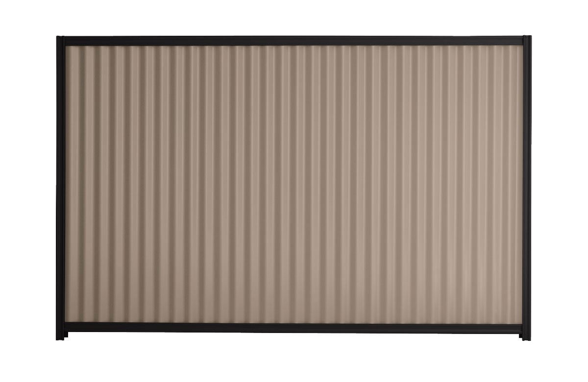 Good Neighbour CGI 1800mm High Fence Panel Sheet: Beige, Post/Track: Ebony