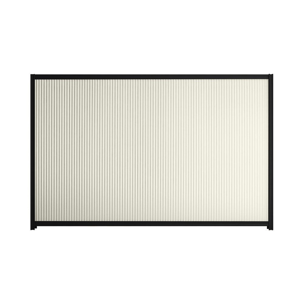 Good Neighbour® CGI Mini 1500mm High Fence Panel Sheet: Off White Post/Track: Ebony