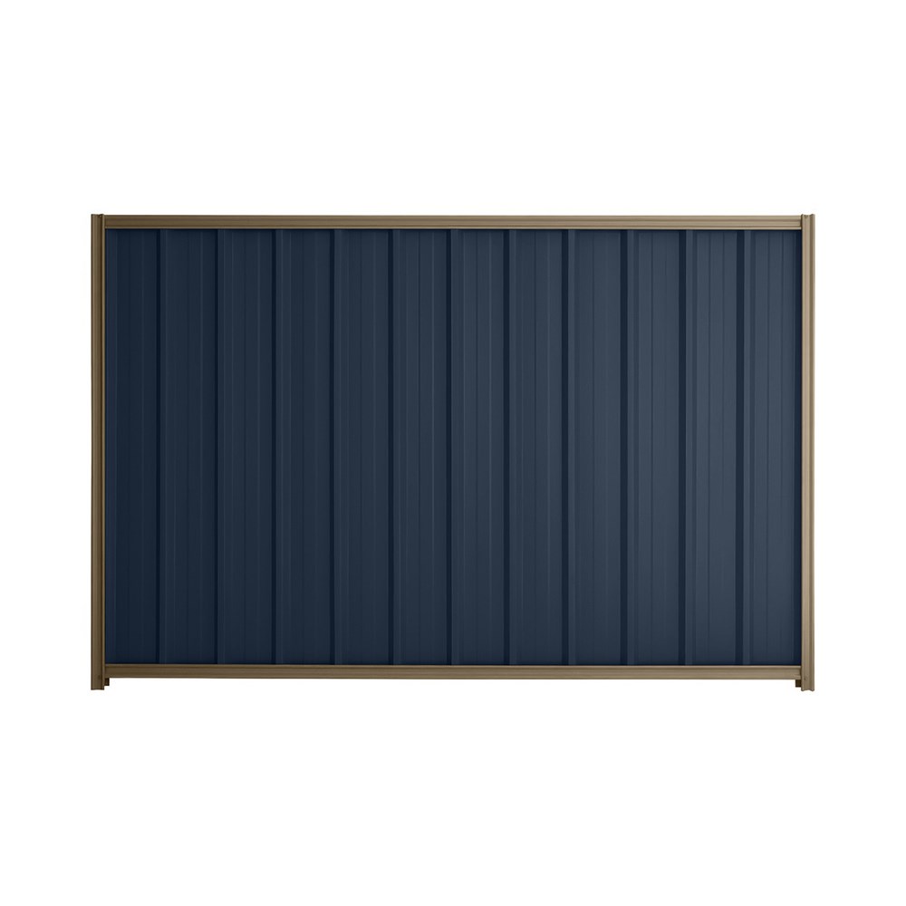 Good Neighbour® Superdek® 1200mm High Fence Panel Sheet: Mountain Blue Post/Track: Beige