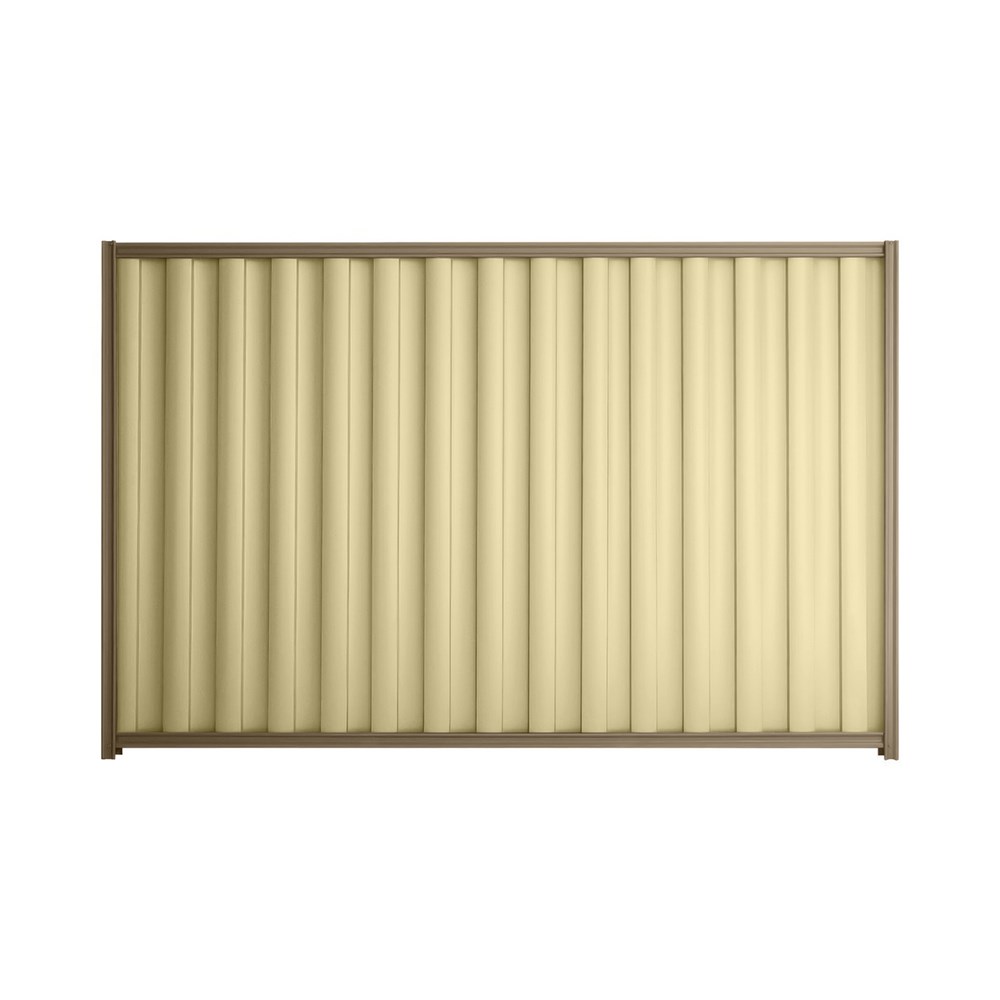 Good Neighbour® Wavelok® 1200mm High Fence Panel Sheet: Primrose Post/Track: Beige