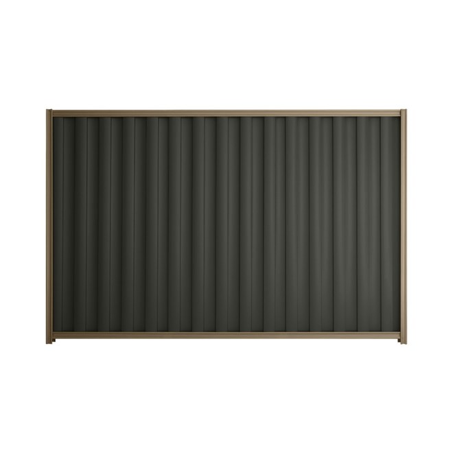 Good Neighbour® Wavelok® 1200mm High Fence Panel Sheet: Slate Grey Post/Track: Beige