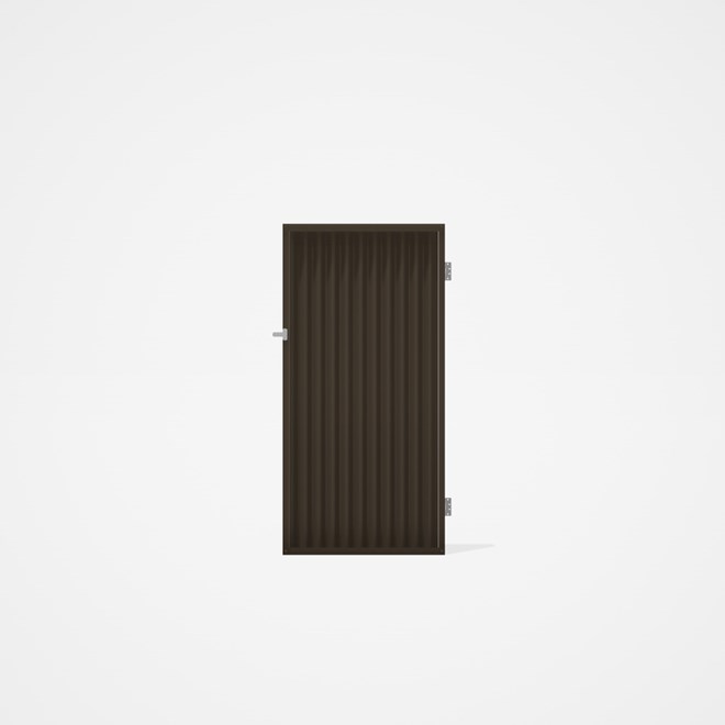 Good Neighbour® CGI Single Gate Standard .32 BMT1.8m High Sheet: Banyan Brown, Frame: Banyan Brown