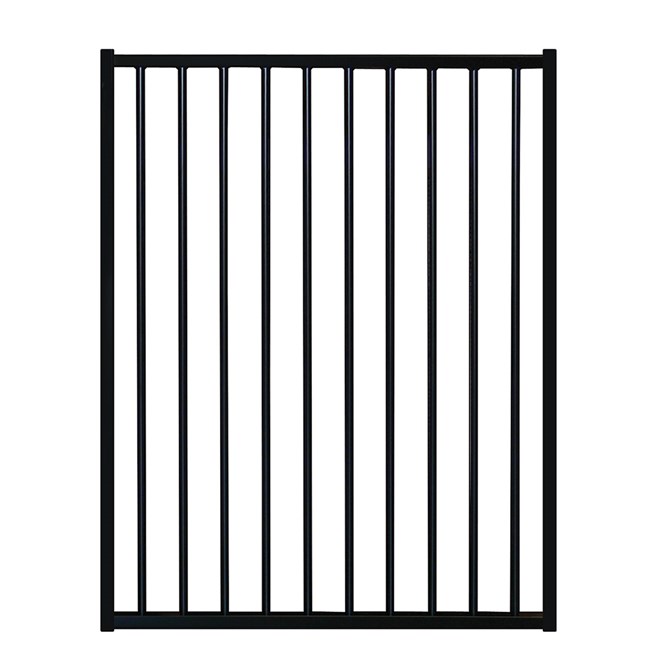 Aluminium Pool Fencing Flat Top Adjustable Gate 1.2m H Black