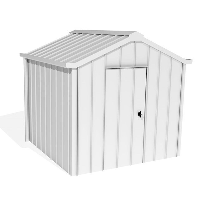 Handi-Hilander Garden Shed HH1 2.48x2.63m Gable End Door Off White