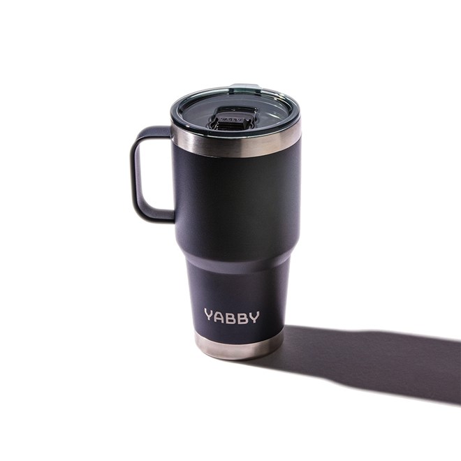 Yabby 850ml Insulated Tumbler With Handle Black Rock