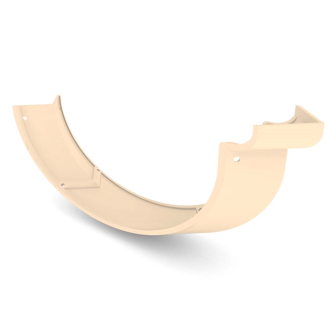 Half Round Gutter External Cast Angle 90° Smooth Cream