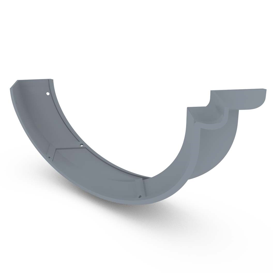 Half Round Gutter Internal Cast Angle 90° Armour Grey