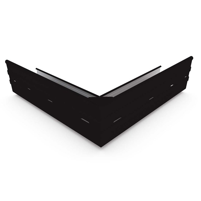 Hi-Square Gutter External Mitre Slotted Ebony