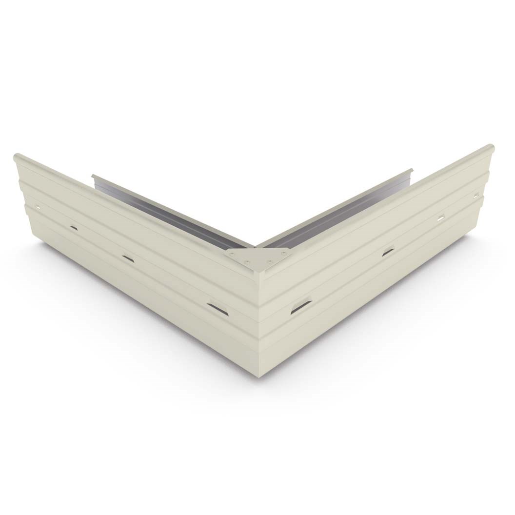 Hi-Square Gutter External Mitre Slotted Moss Vale Sand