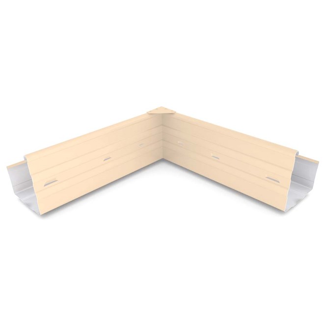 Hi-Square Gutter Internal Mitre Slotted Smooth Cream