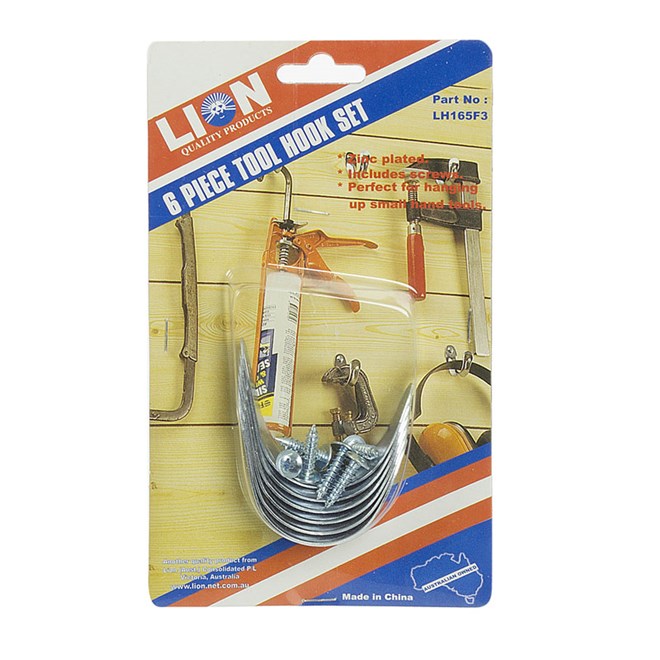 Lion 6 Piece Tool Hook Set