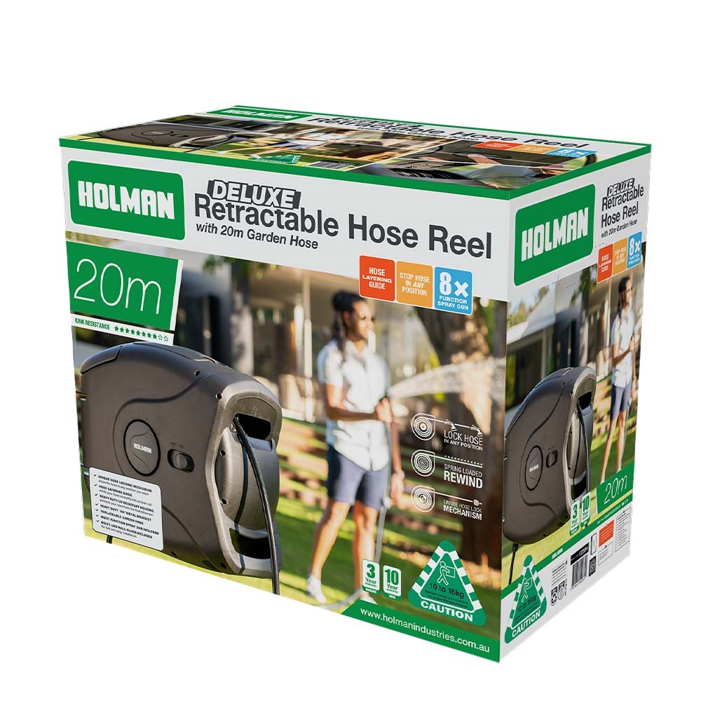 Holman 20m Deluxe Retractable Hose Reel