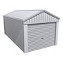 Domestic Gable Roof Shed Single Garage 3.16 x 6.21x 2.4m Gable End Roller Door Zinc/Al