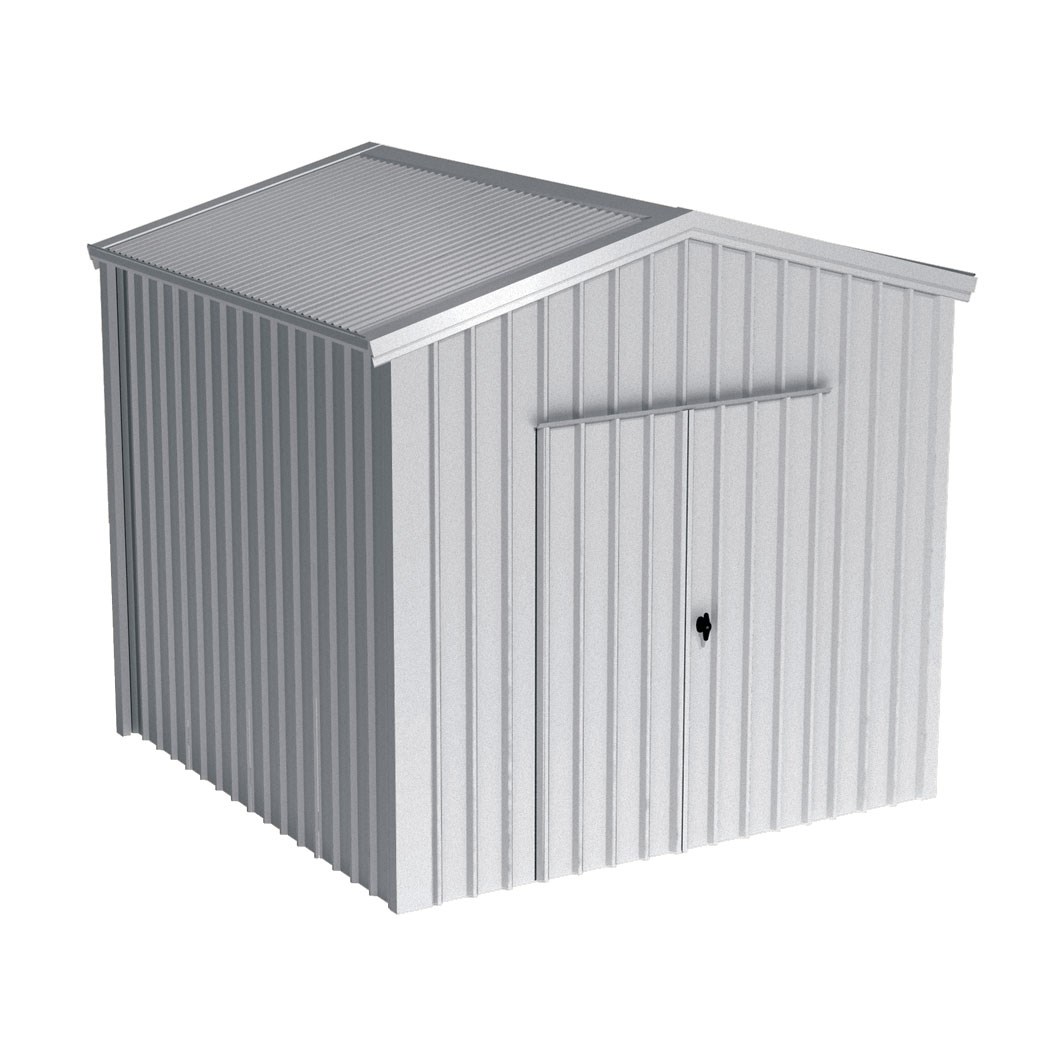 Domestic Gable Roof Shed Stubbie 3.16 x 3.16 x 2.4m Gable End PA Door Zinc/Al