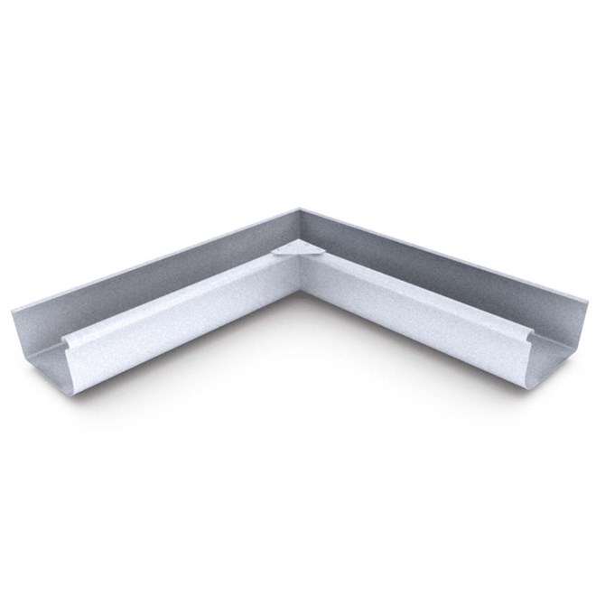 Quad Gutter 150 Internal Mitre Zinc/Aluminium