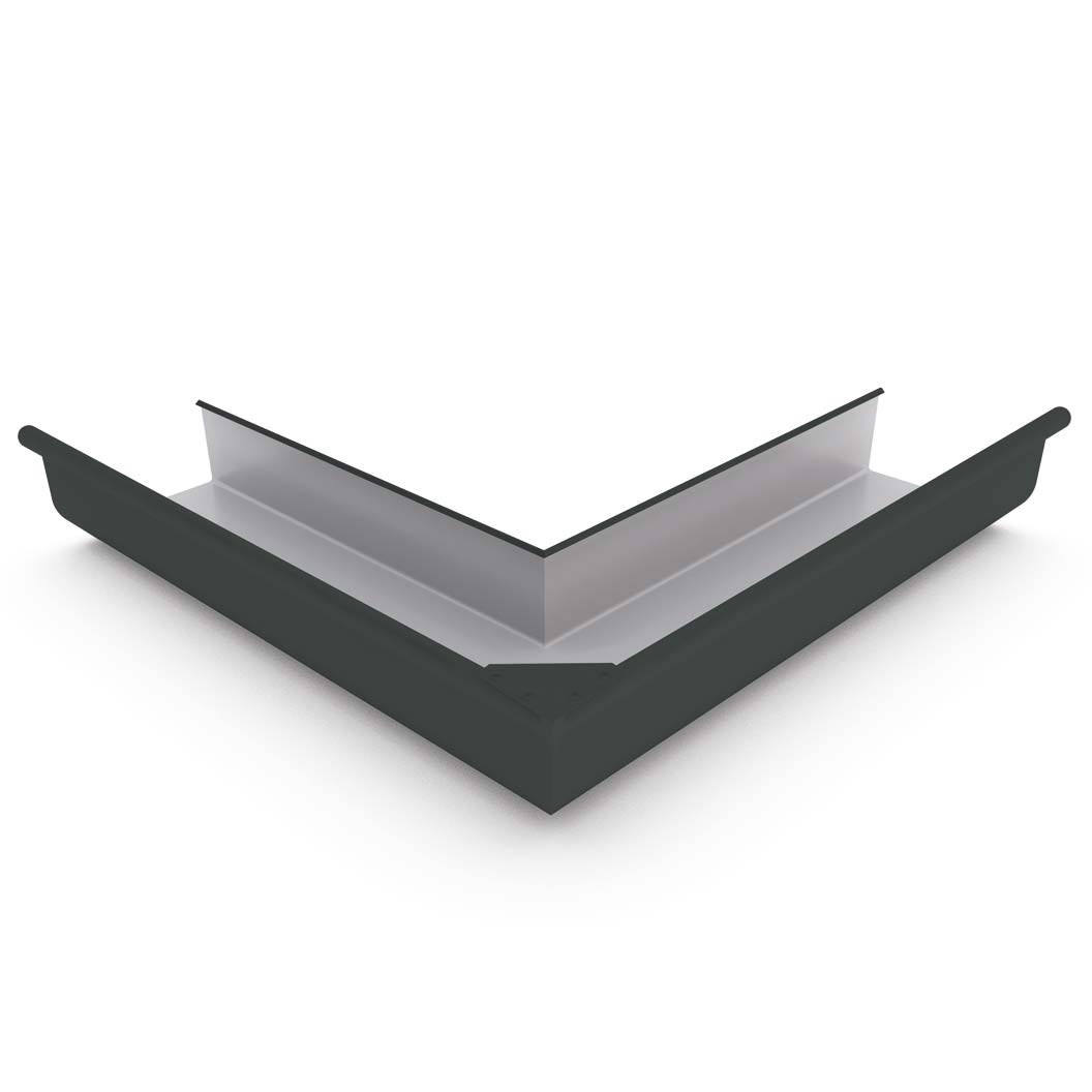 Quad Gutter 175 External Mitre Gun Metal Grey