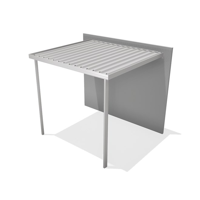 Sanctuary® Patio 3x3m Galvanised Attached Windspeed 33