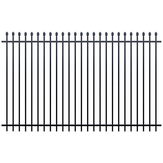 Squash Top Fence Panel 2400 x 1800mm Black