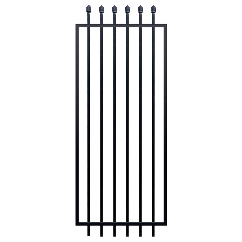 Squash Top Fence Gate 975 x 1800mm Black