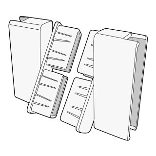 Quickscreen Louvre Brackets suit 65 x 16.5mm Hole Off White