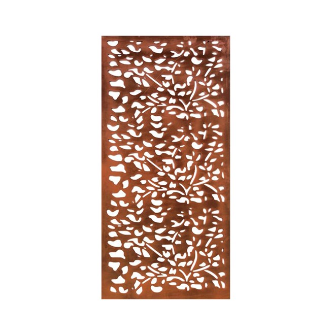 Real Rust Steel Screen Flora 1800 x 900mm