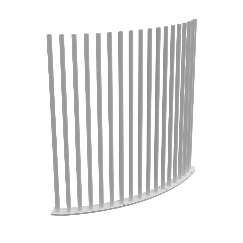 PIK Fencing 90 Degree Curved Corner Panel Pearl White