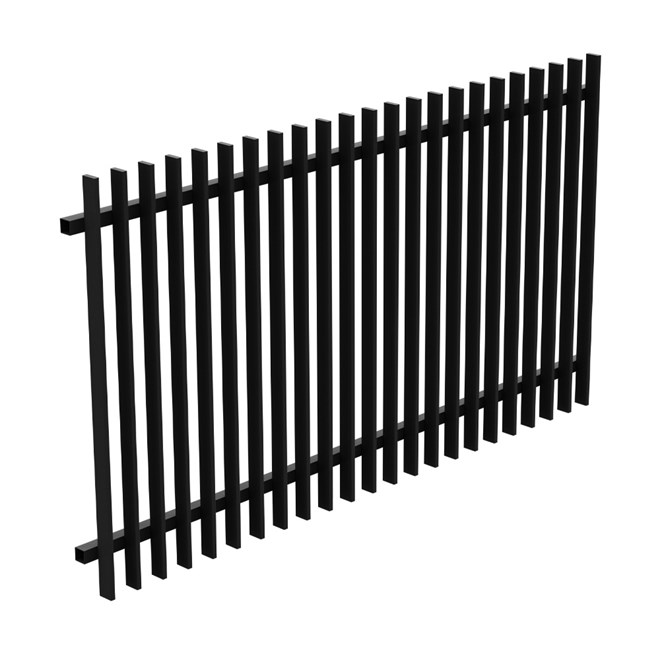 BLADE Aluminium Fence Panel 2200mm x 1200mm Satin Black