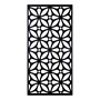 Painted Decorative Screen Floral Black 600x1200mm