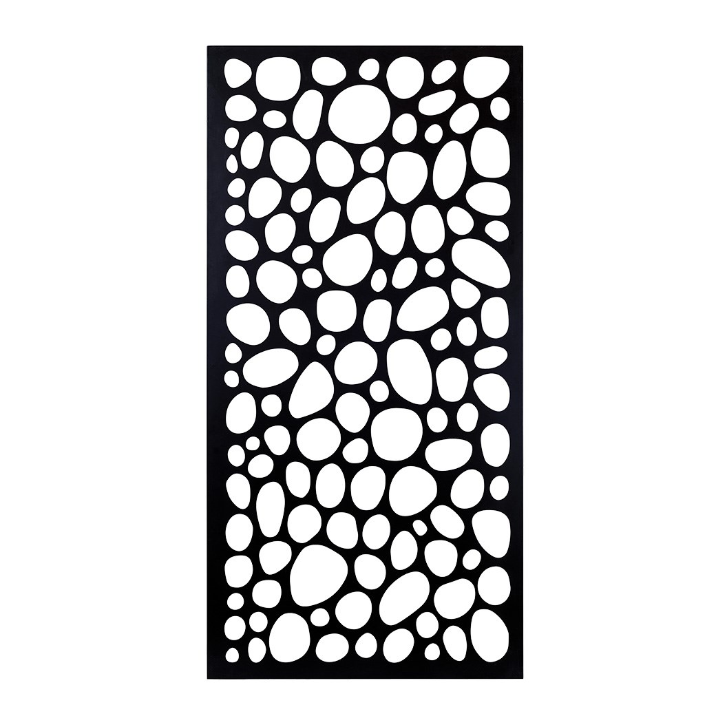 Painted Decorative Screen Pebble Black 600x1200mm