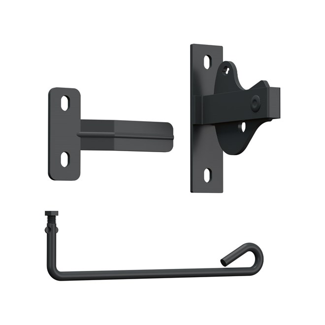 Fencing D Latch & Striker Kit in Black