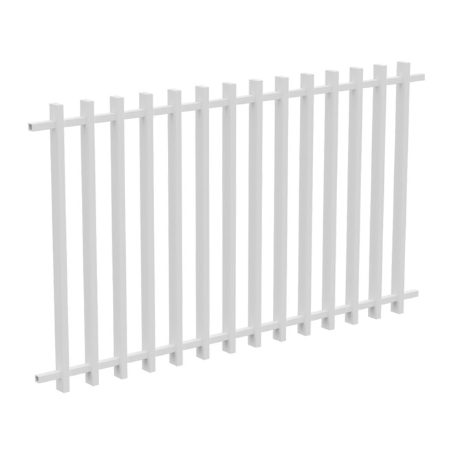 Barr Fencing Panel 1000mm x 1733mm in Pearl White