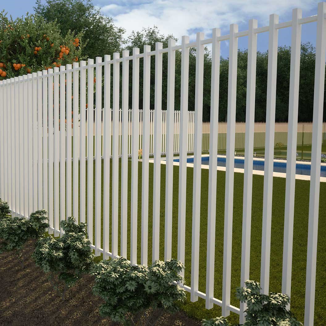 Barr Fencing Panel 1200mm x 2205mm in Pearl White