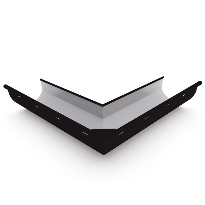 Smoothline Gutter External Mitre Slotted Ebony