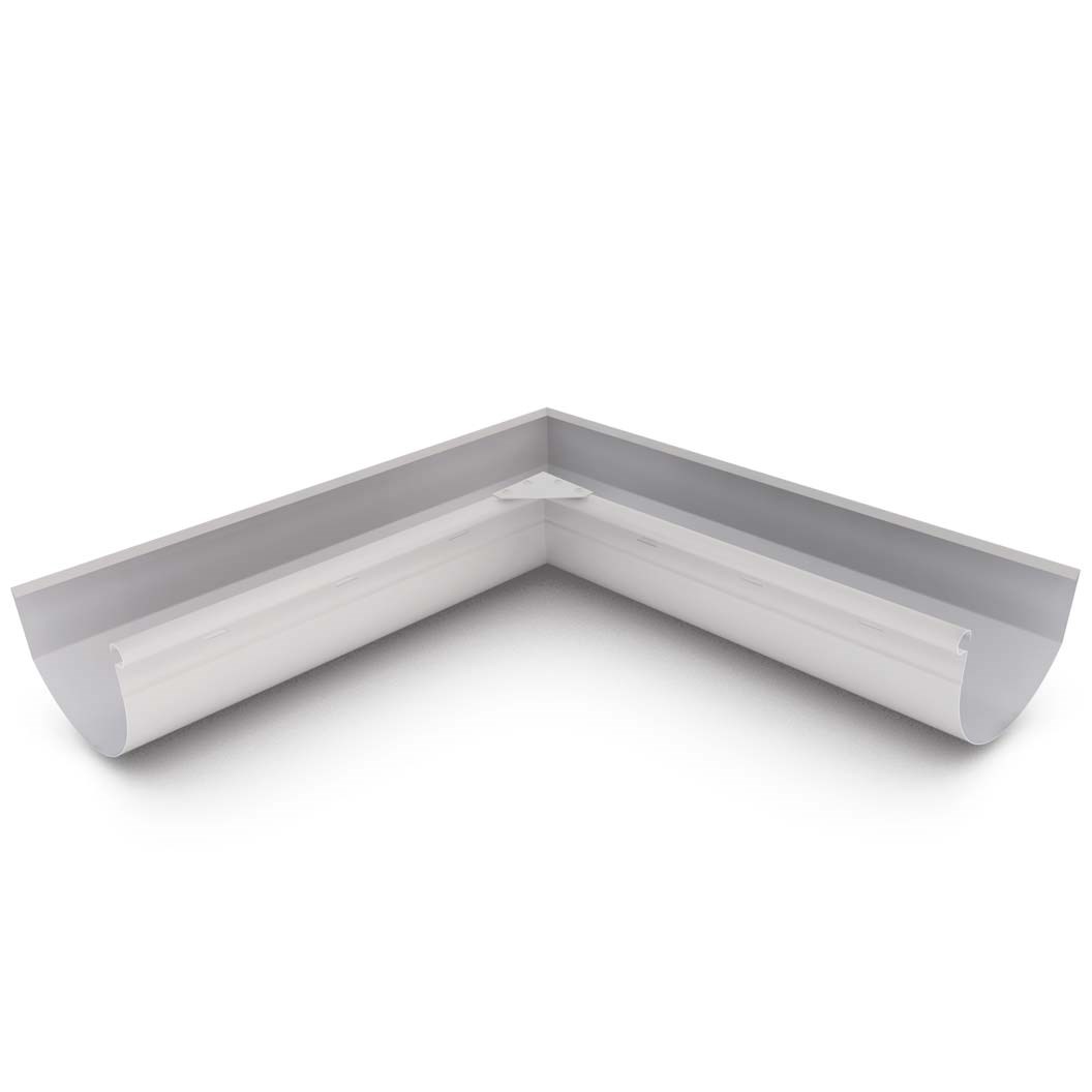 Smoothline Gutter Internal Mitre Slotted Gull Grey