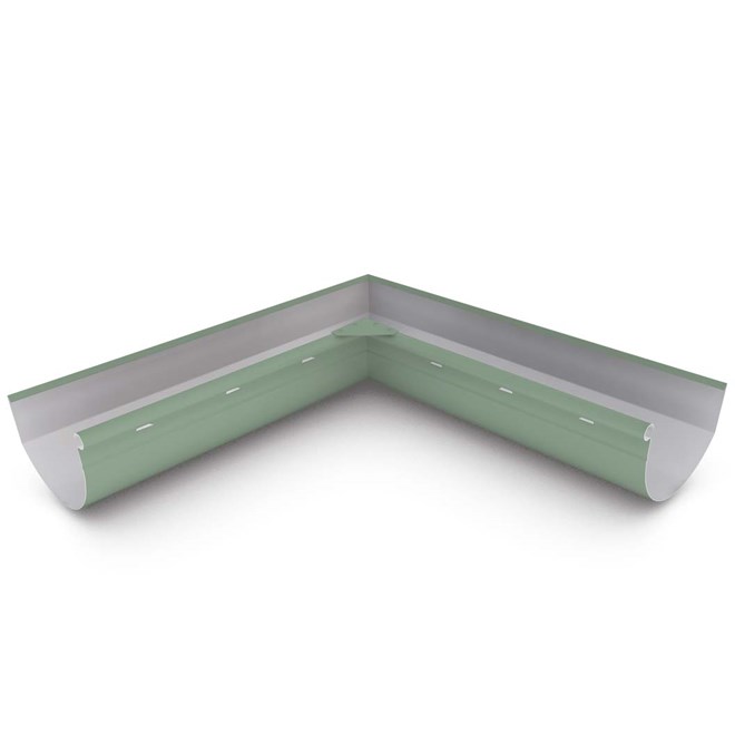 Smoothline Gutter Internal Mitre Slotted Mist Green